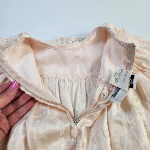 Vintage Jessica McClintock Gunne Sax Girls 24 month Lace Trim Dress Floral - Picture 7 of 11